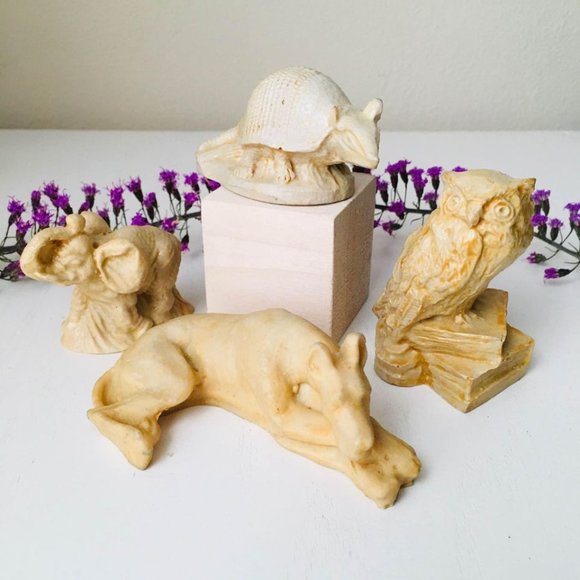 Vintage Mexican Carved Figurines Animals | Set 4